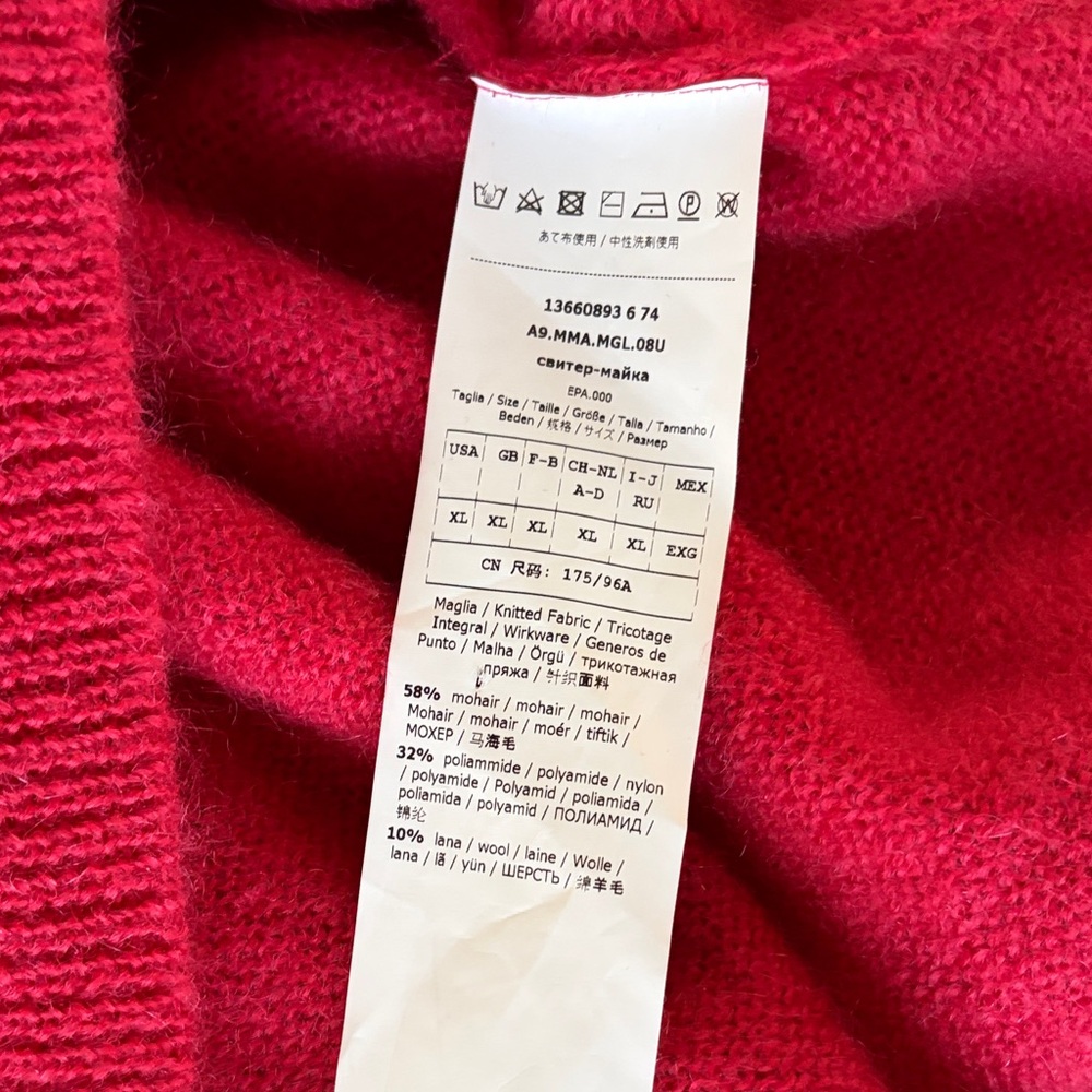 MaxMara Vibrant Red Crewneck Sweater - Picture 10 of 10